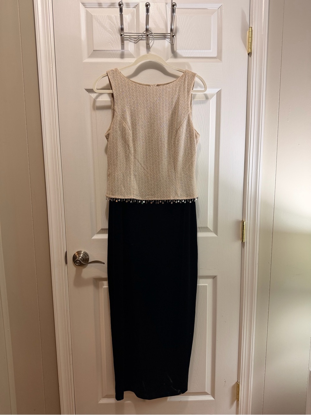 Vintage Social Circles Glitter Color Block Maxi Dress Size 8